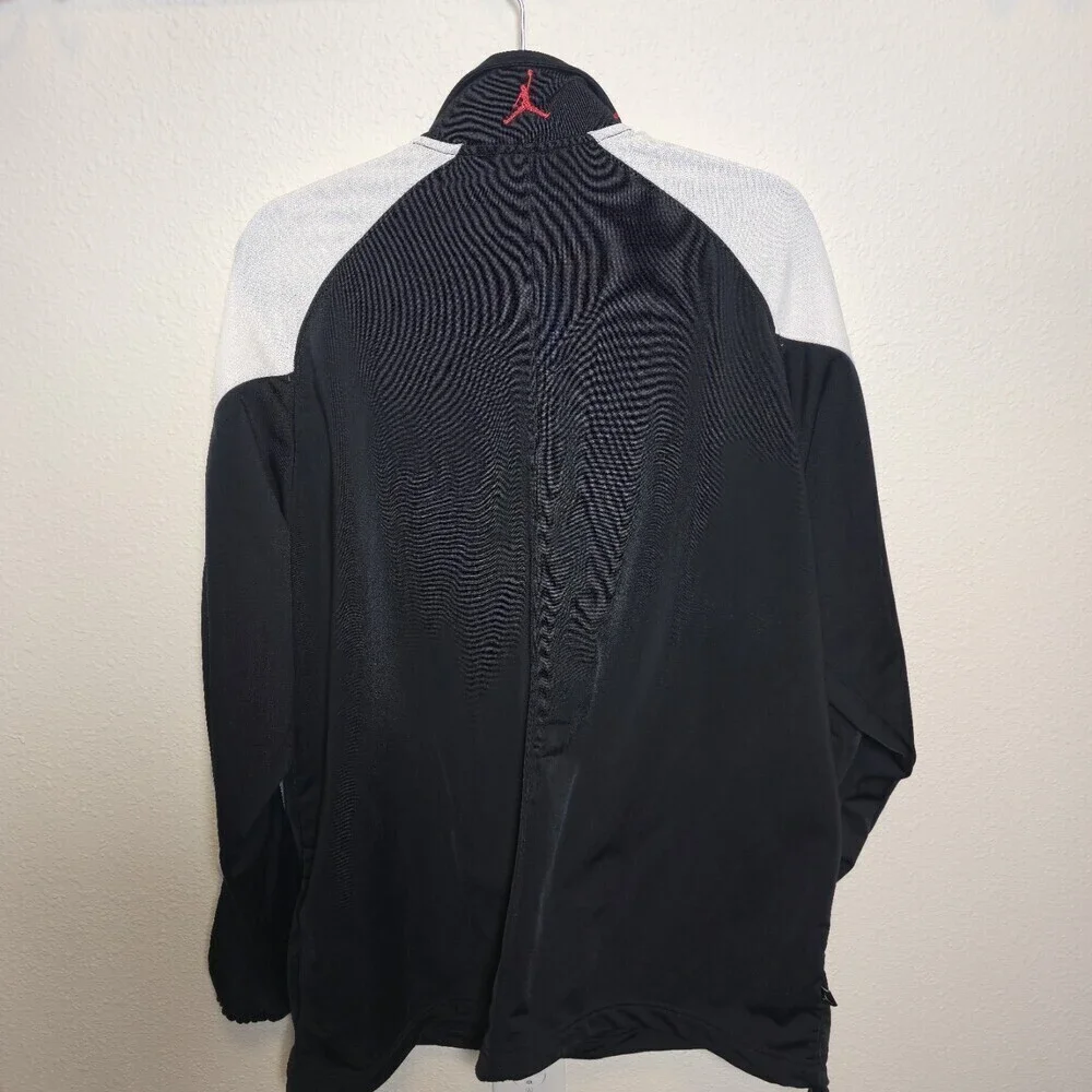 Jordan Full Zip Track Jacket XL Black White Red Jumpman Athletic Warm Up